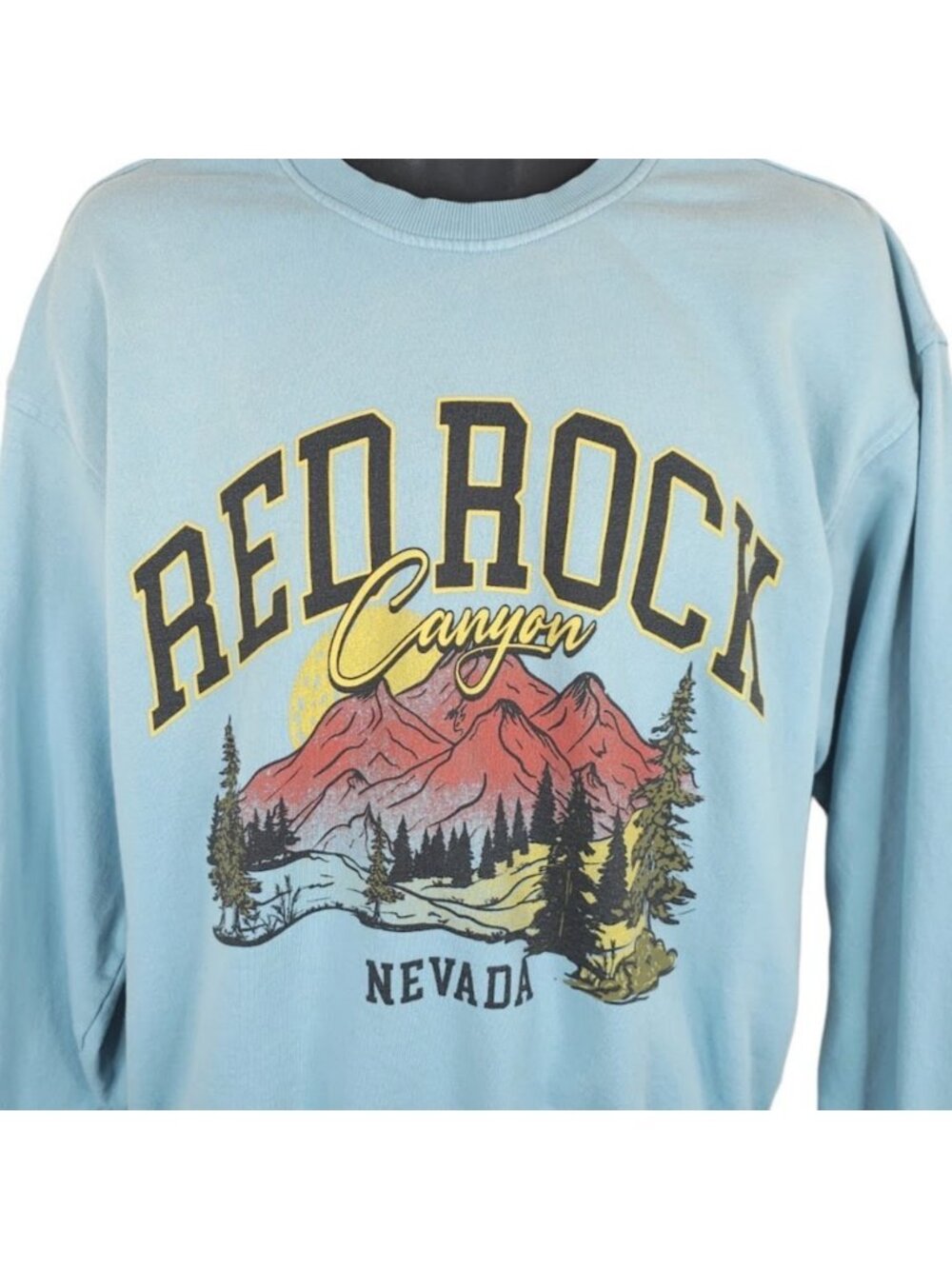 Red Rock Canyon Sweatshirt Mens Size Large Blue Nevada Travel Destination
